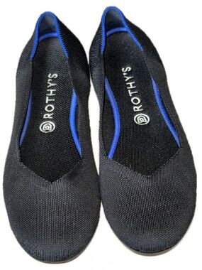 👟🌆 ROTHY’S The Flat Knit Ballet Flats Black | Comfort Shoes | Women’s US 12